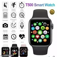 T500 Pro Smart Call Bracelet Custom Knob Split Screen Health Monitoring Music - Free Size, Black-thumb3