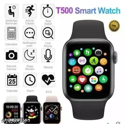 T500 Pro Smart Call Bracelet Custom Knob Split Screen Health Monitoring Music - Free Size, Black-thumb4