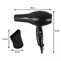 Nova NV-6130 Professional Salon Hair Dryer 2 Speed  2 Heat Setting With Concentrator Nozzle  Removable Filter|1800 Watt (Black)-thumb2