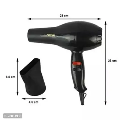 Nova NV-6130 Professional Salon Hair Dryer 2 Speed  2 Heat Setting With Concentrator Nozzle  Removable Filter|1800 Watt (Black)-thumb3