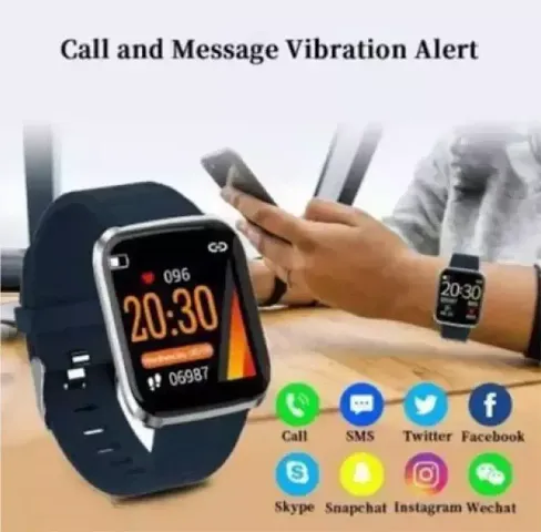 Stylish Black Smartwatch With OLED Display Fitness Tracker And Multiple Features