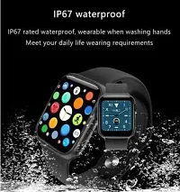 T500 Smart Watch Fitpro 8 Series bluetooth Calling Support for Men Women boy Girl Adult and Fitness Tracker, Heart Oxygen Monitor Smartwatch - Black, Free Size-thumb1