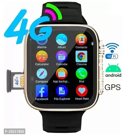 S8 Ultra Smart Watch with 4G SIM Card, Facebook, YouTube, Android, Sports Features, Bluetooth Calling(SIM Supported) Extra Band (Black)