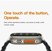 Watch S8 Ultra Latest Bluetooth Calling 4g Series 8 AMOLED High Resolution with All Sports Features  Health Tracker, Charging Battery, Bluetooth Unisex Smart Watch Ultra - Orange, Free Size-thumb3