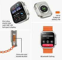 Watch S8 Ultra Latest Bluetooth Calling 4g Series 8 AMOLED High Resolution with All Sports Features  Health Tracker, Charging Battery, Bluetooth Unisex Smart Watch Ultra - Orange, Free Size-thumb4