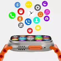 S8 Ultra Latest Bluetooth Calling Series 8 AMOLED High Resolution with All Sports Features Tracker, Bluetooth, Enhanced Features and Stylish Design - Orange, Free Size-thumb3