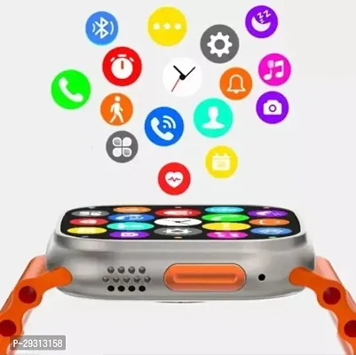 S8 Ultra Latest Bluetooth Calling Series 8 AMOLED High Resolution with All Sports Features Tracker, Bluetooth, Enhanced Features and Stylish Design - Orange, Free Size-thumb4