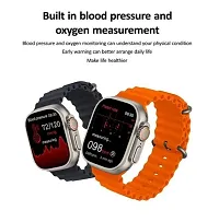 S8 Ultra Latest Bluetooth Calling Series 8 AMOLED High Resolution with All Sports Features Tracker, Bluetooth, Enhanced Features and Stylish Design - Orange, Free Size-thumb2