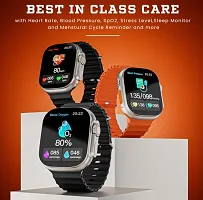 S8 Ultra Smartwatch with 2.05 HD Display, Bluetooth Calling with Dialpad, Multiple Sports Modes, Multiple Faces, Spo2 Monitoring  H R Monitoring, Call Notification, BT Camera (Orange)-thumb2