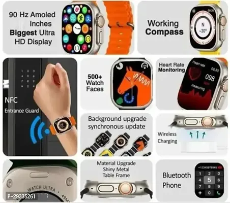 S8 Ultra Smart Watch | HD 1.79 Display  (Orange, Free Size)-thumb3