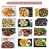 Appam Patra with Stainless Steel Lid Non-Stick Heavy Duty Aluminum 25 cm, 12 Cavity-thumb2