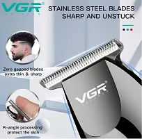 VGR V-030 Professional Cord  Cordless Rechargeable T-Blade Hair Trimmer for Men with 100 min Runtime (Black)-thumb3