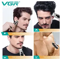 VGR V-030 Professional Cord  Cordless Rechargeable T-Blade Hair Trimmer for Men with 100 min Runtime (Black)-thumb1