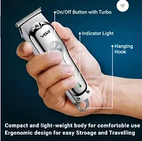 VGR V-071 Cordless Professional Hair Clipper Trimmer 120 min Runtime 4 Length Settings  (Silver)-thumb3