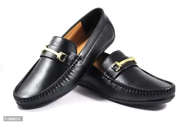 Classy Synthetic Solid Loafers for Men-thumb0