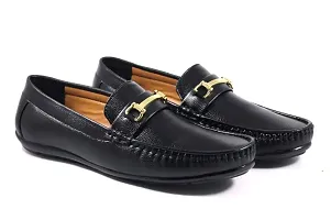 Classy Synthetic Solid Loafers for Men-thumb3