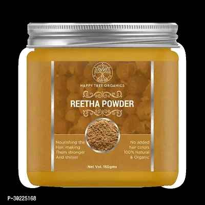 Happytree Organics 100% Natural and Organic Reetha Powder for the Skin Treatment and Scalp Treatment 150 gms-thumb0