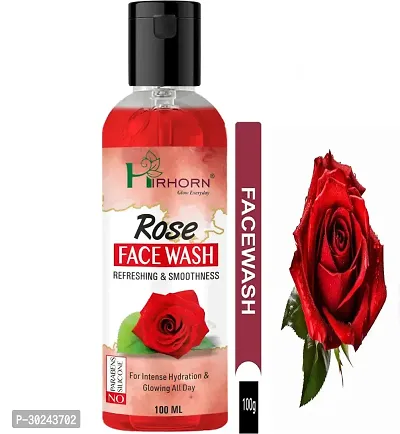 Rose Face Wash  For Toned  Radiant  Glowing Skin All Skin Types-thumb0