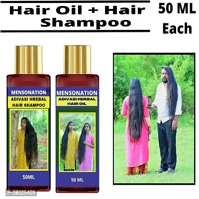 Mensonation Adivasi Neelambhari Medicine Hair Oil 50 ml and Shampoo for Hairfall Control and Hair Growth 50 ml-thumb0