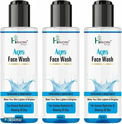 Aqua Glow With Thermal Water And Hyaluronic Acid For Intense Hydration  Men and Women All Skin Types Face Wash (300 Ml), Pack of 3-thumb0