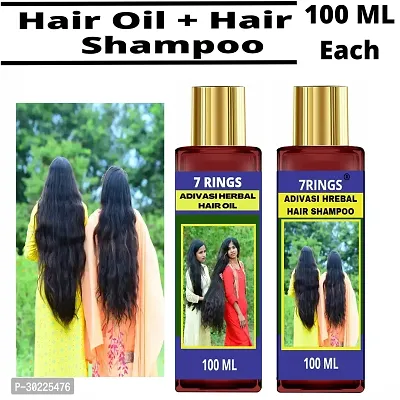 7Rings Adivasi Neelambhari Medicine Hair Oil 100 ml and Shampoo for Hairfall Control and Hair Growth 100 ml-thumb0