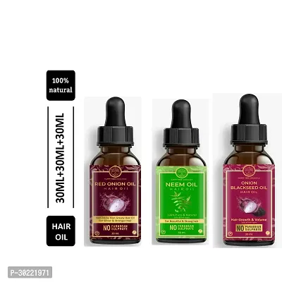 Happytree Organics Flaxseed Oil+  Red Onion Oil Oil + Red Onion Oil Oil-thumb0