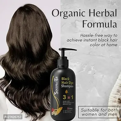 Organic Shampoo Herbal 3 in 1 Hair Dye Instant Black Hair Shampoo Men Women_09  (300 ml)-thumb4