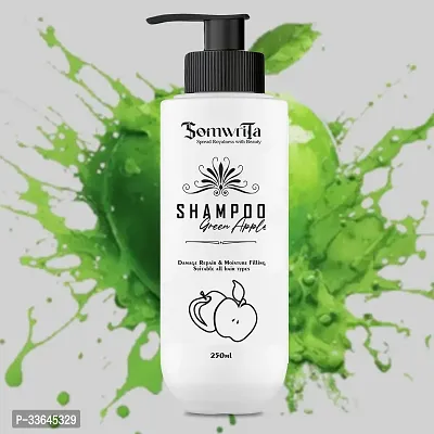 Somwrita Green Aaepple Shampoo for Damage Repaire  Moisture Filling to Makes Hair Soft  Smooth | All Skin Types | For Men  Women 250ml (Pack of 1)