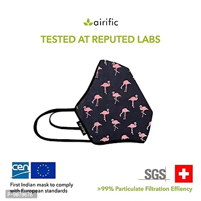 Airific 2.0 N95, FFP2 Washable and Reusable Mask for Adults | Tested at International Labs Nano Technology Filter (Large, Stand Tall)-thumb5
