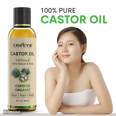 eneeva Castor oil cold pressed for hair nails skin Hair Oil  (100 ml)