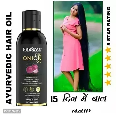 Eneeva Red Onion Hair oil For Hair Fall Control | Hair Growth Oil | Hair Regrowth Oil | Onion Hair Oil |Ayurveda hair Oil| Hair Oil | Oil | red onion hair oil | adivasi oil