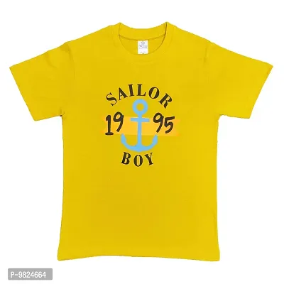 CRAZYON Big Boys T-shirts & 3/4th Set Dress (15-16YEARS, YELLOW) Pack Of (1)-thumb2