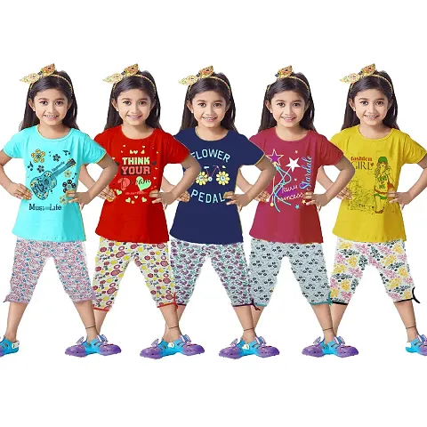 CRAZYON Girls Capri Set (9-10YEARS, 3)