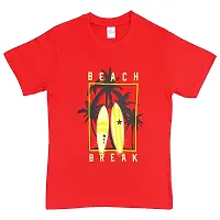 Crazyon Big Boys T-shirts & 3/4th Set Dress (9-10YEARS, RED)Pack Of (1)-thumb1