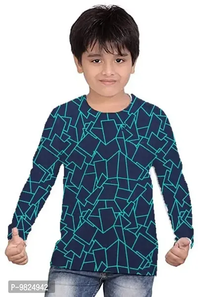 CRAZYON Boys AOP FULSLEEVE T-Shirts Pack of (3) (5-6 Years, GRO)-thumb4