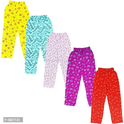 Multicoloured girls printed pant || pack of 5 ||