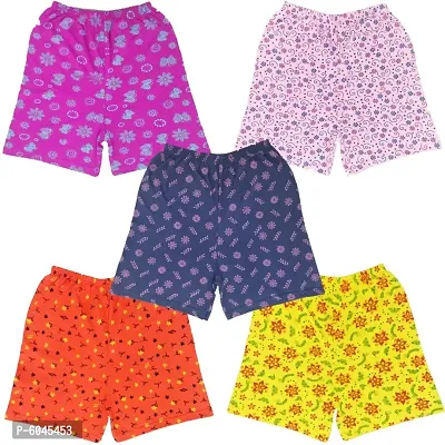 Crazyon Girls Allover Print Shorts Pack Of (5)