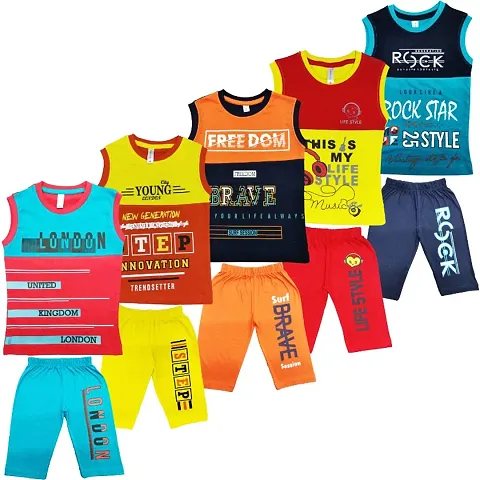 CRAZYON BOYS SLEEVELESS CUT and SEW SET DRESS PACK OF (5)