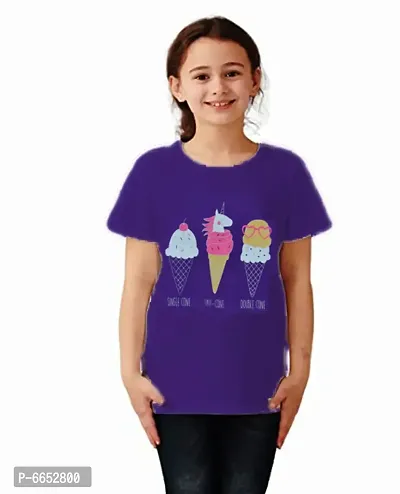 CRAZYON GIRLS PRINTED T-SHIRTS STYLE (2) PACK OF (4)-thumb5