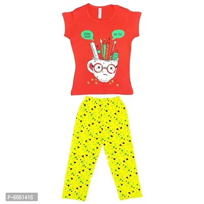 Multicoloured Cotton Printed Top With Bottom Set-thumb3