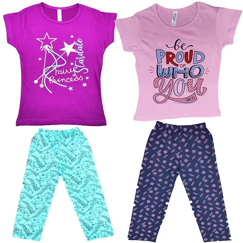 KIDS GIRLS T-SHIRT AND PAJAMA SET- COMBO PACKS