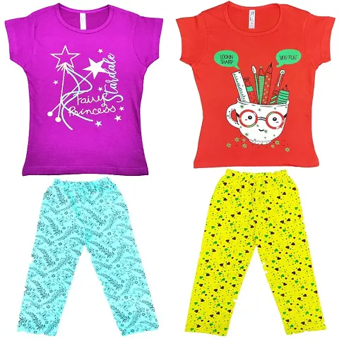 KIDS GIRLS T-SHIRT AND PAJAMA SET- COMBO PACKS