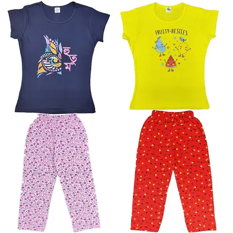 KIDS GIRLS T-SHIRT AND PAJAMA SET- COMBO PACKS