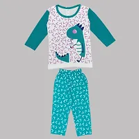 Crazyon kids full sleevet shirt pant pyjama set sleepwear cotton pack of 1-thumb1