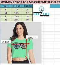 CRAZYON LADIES CROP TOP HALF SLEEVE T-SHIRTS PACK OF (1) (BEIGE)-thumb2