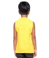 CRAZYON BOYS SLEEVELESS T-SHIRTS P(1) (YELLOW)-thumb1