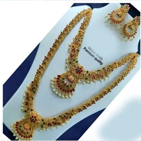 Traditional Alloy Pearl Work Jewellery Sets For Women