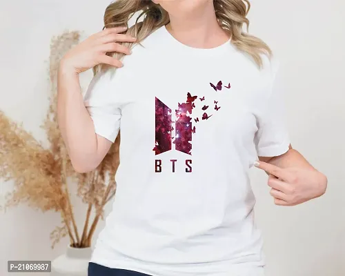 Korean K-Pop BTS Symbol Design Printed T-shirts for Women-thumb3