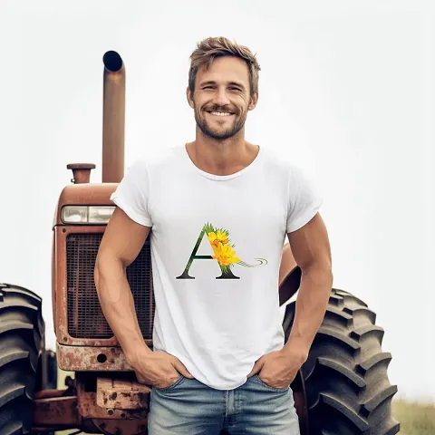Alphabet Design Printed T-shirts for Men