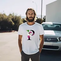 Alphabet P Design Printed T-shirts for Men-thumb2